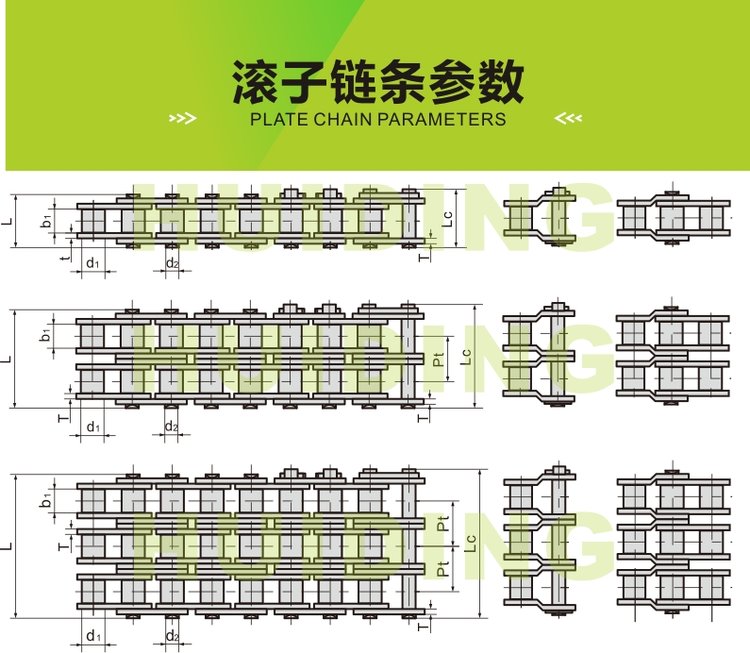 a系列24a-3輸送鏈條 工業傳動鏈條 三排重型精密滾子鏈條 - 愛企查